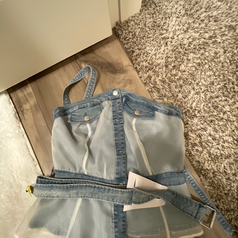 Venus Denim peplum halter